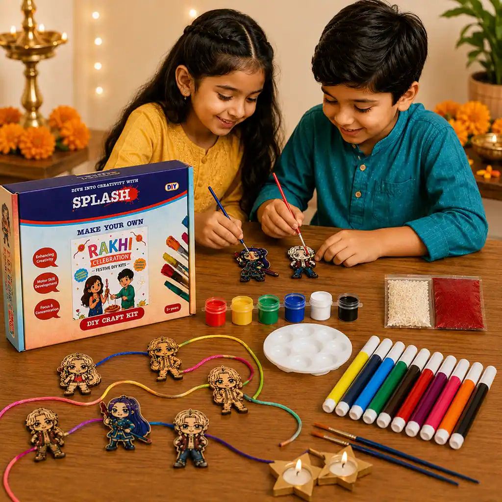 Rakhi DIY Kit | K Pop Demon Hunter Besties Rakhi DIY Kit I Paint Your Own Rakhi Kit | SplashArts