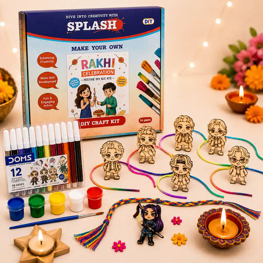DIY Rakhi Celebration Kit – Paint, Create & Celebrate! Make this Raksha Bandhan extra special with the DIY Rakhi Celebration Kit! 