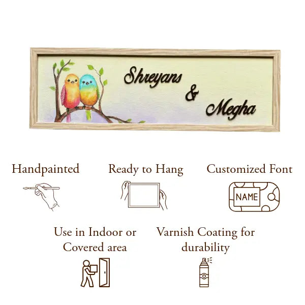 Love Birds Nameplate - nameplate