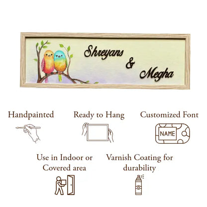 Love Birds Nameplate - nameplate