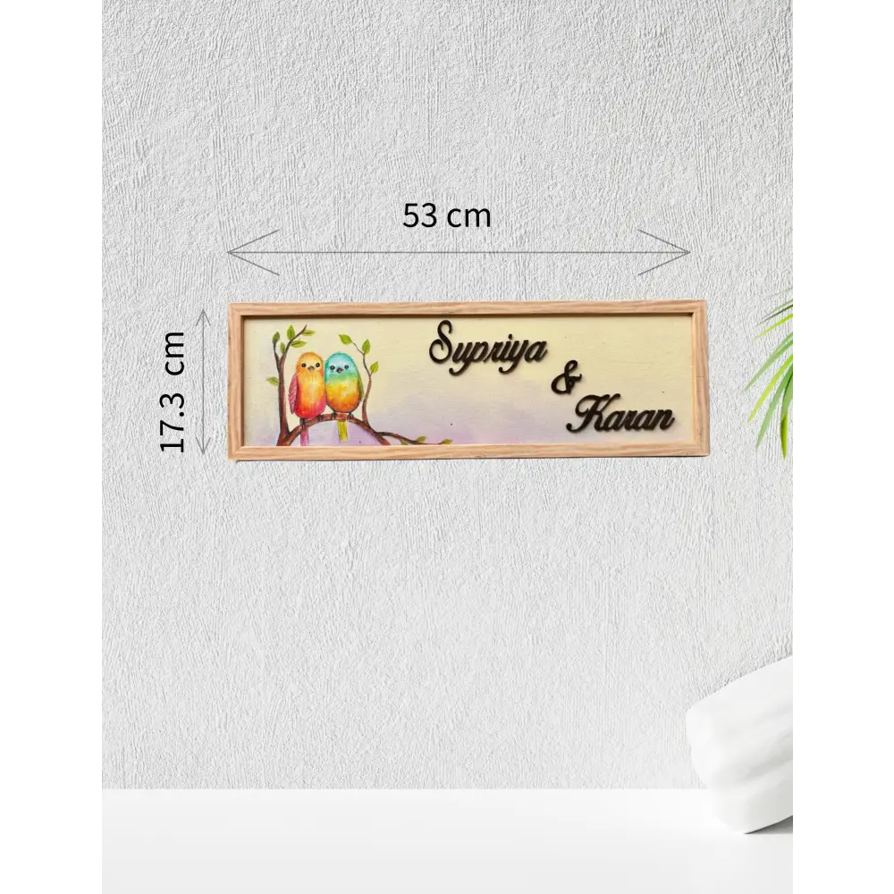 Love Birds Nameplate - nameplate