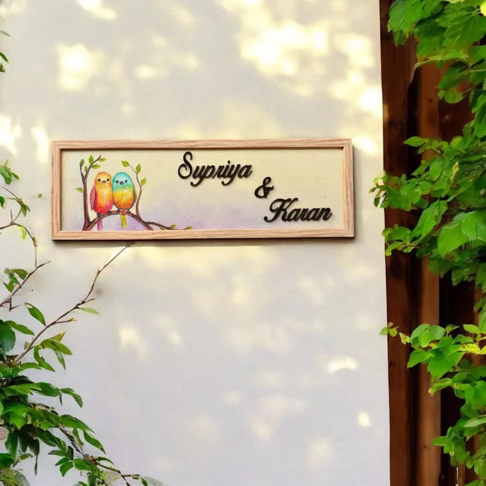 Love Birds Nameplate - nameplate