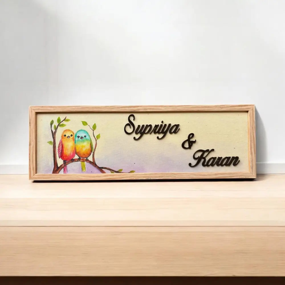 Love Birds Nameplate - nameplate
