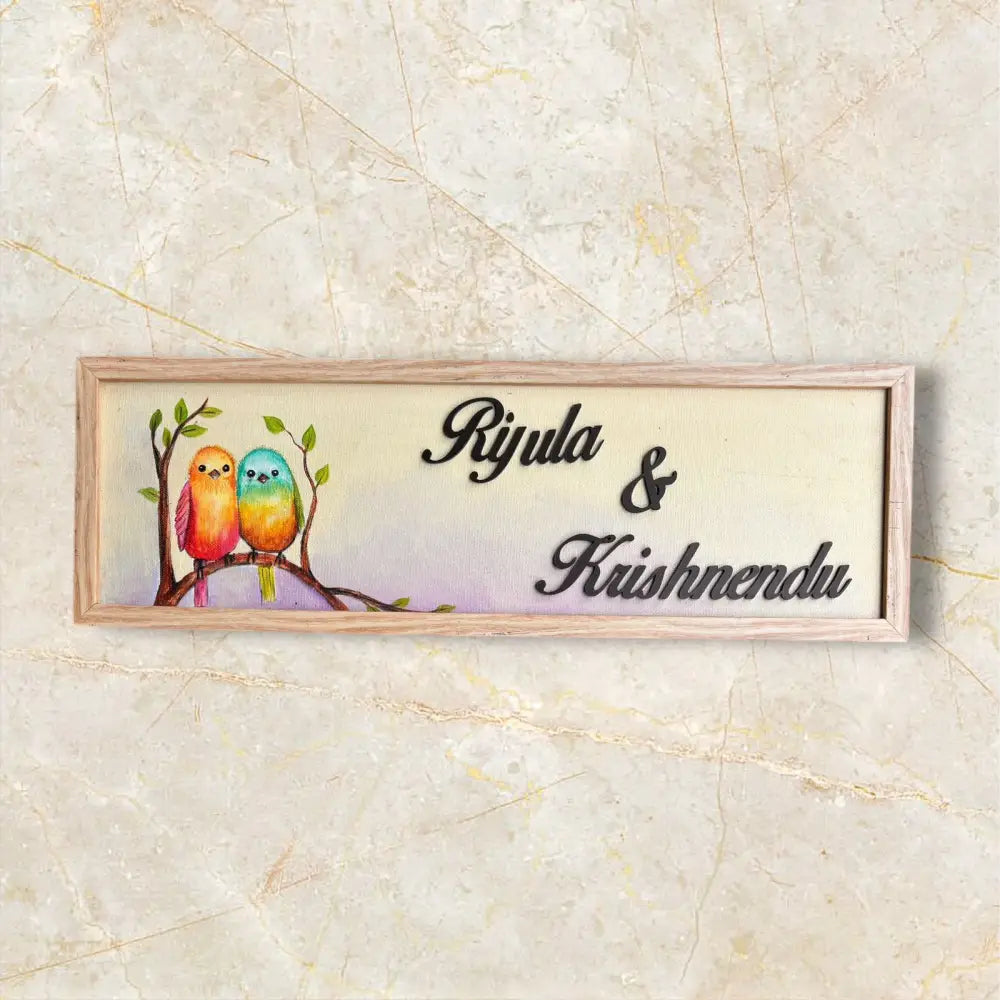Love Birds Nameplate - nameplate