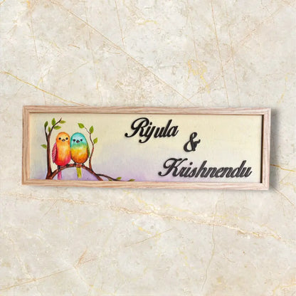 Love Birds Nameplate - nameplate