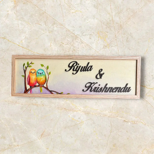 Love Birds Nameplate - nameplate