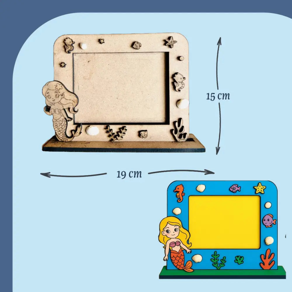 Mermaid Photo Frame DIY Kit for Kids | Paint Your Own Photo Frame | SPLASH DIY by Splash Arts - photoframe