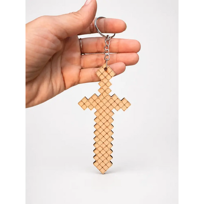 Minecraft Sword Keychain Magnet DIY Kit | Paint Your Own Keychain | SPLASH DIY by Splash Arts - Fridge