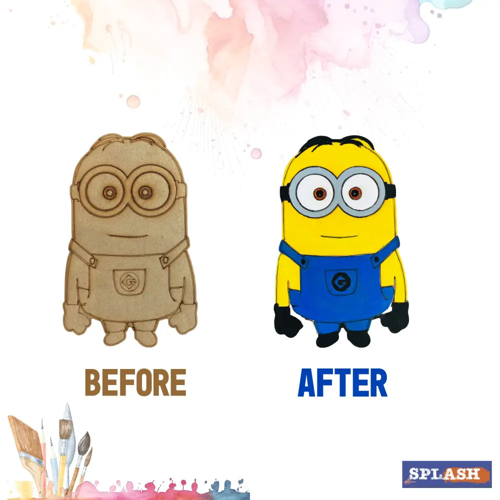 Minion DIY Kit I Paint Your Own 8 inch Wooden Car Craft Kit | SPLASH DIY by Splash Arts