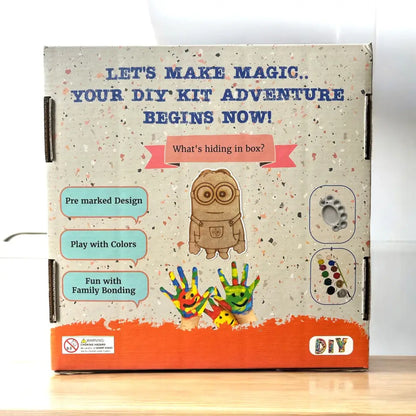 Minion DIY Kit I Paint Your Own 8 inch Wooden Car Craft Kit | SPLASH DIY by Splash Arts
