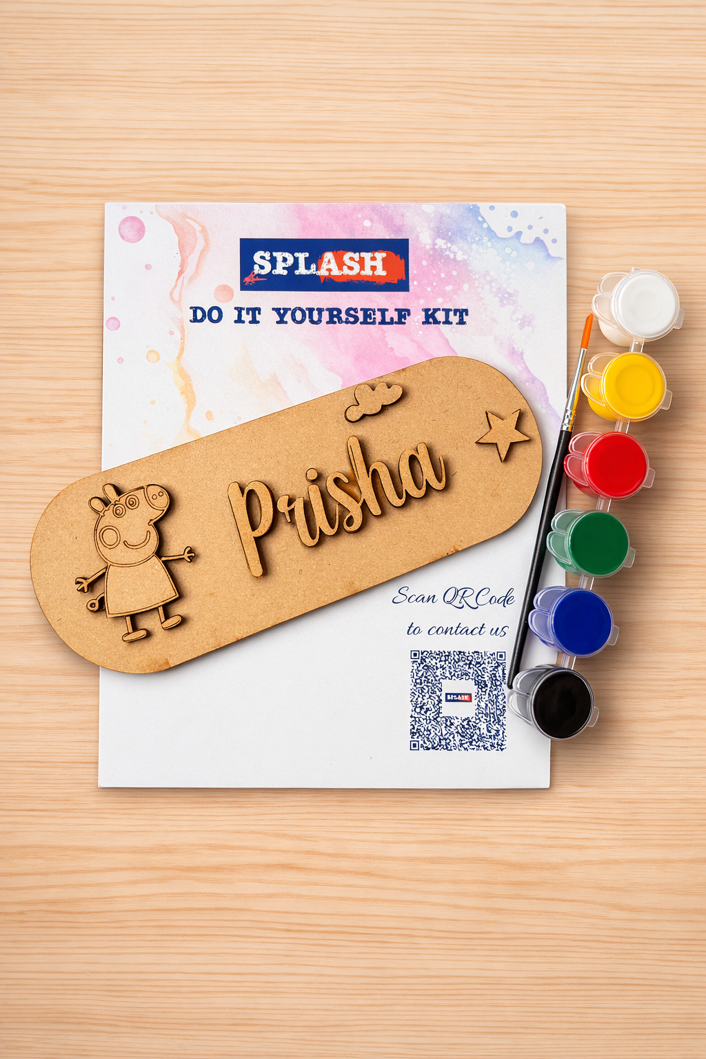 Peppa Pig theme personalised nameplate DIY 