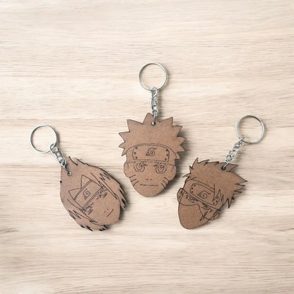 Naruto DIY Wood Painting Kit for Kids | Sasuke & Kakashi Wooden Cutouts with Paints & Brushes | Anime Art Craft Kit