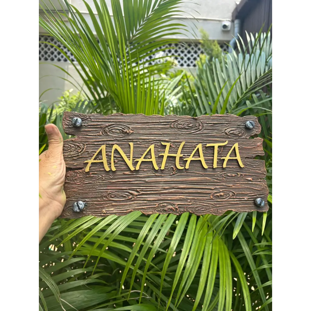 Natural Wood Finish Nameplate - nameplate