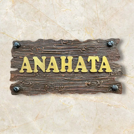 Natural Wood Finish Nameplate - nameplate