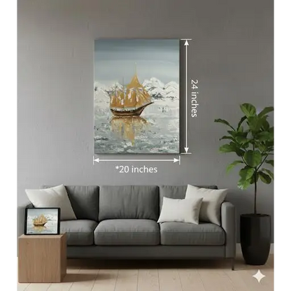 Northern Stillness – The Golden Sail (Original) - paintings