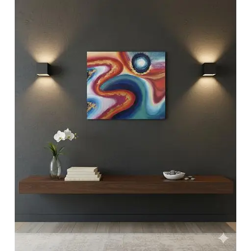Ohm Energy Flow – Abstract Cosmic Art (Original) - paintings