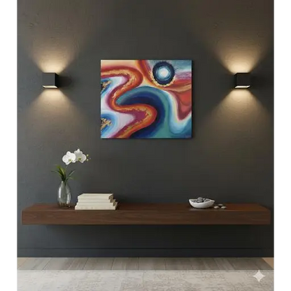 Ohm Energy Flow – Abstract Cosmic Art (Original) - paintings