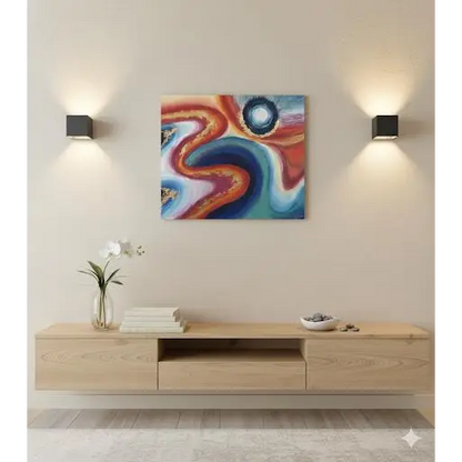 Ohm Energy Flow – Abstract Cosmic Art (Original) - paintings