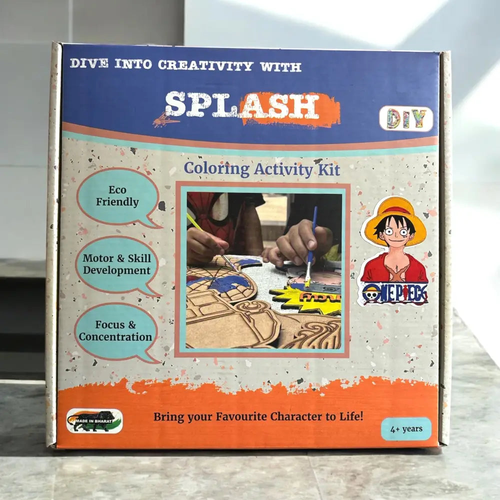 One Piece Monkey D. Luffy DIY Kit | Paint Your Own Wooden Craft Kit for Kids | SPLASH DIY by Splash Arts India