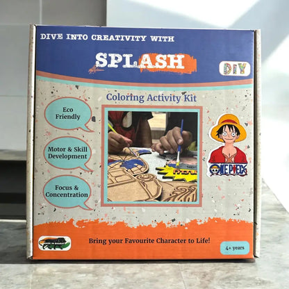 One Piece Monkey D. Luffy DIY Kit | Paint Your Own Wooden Craft Kit for Kids | SPLASH DIY by Splash Arts India