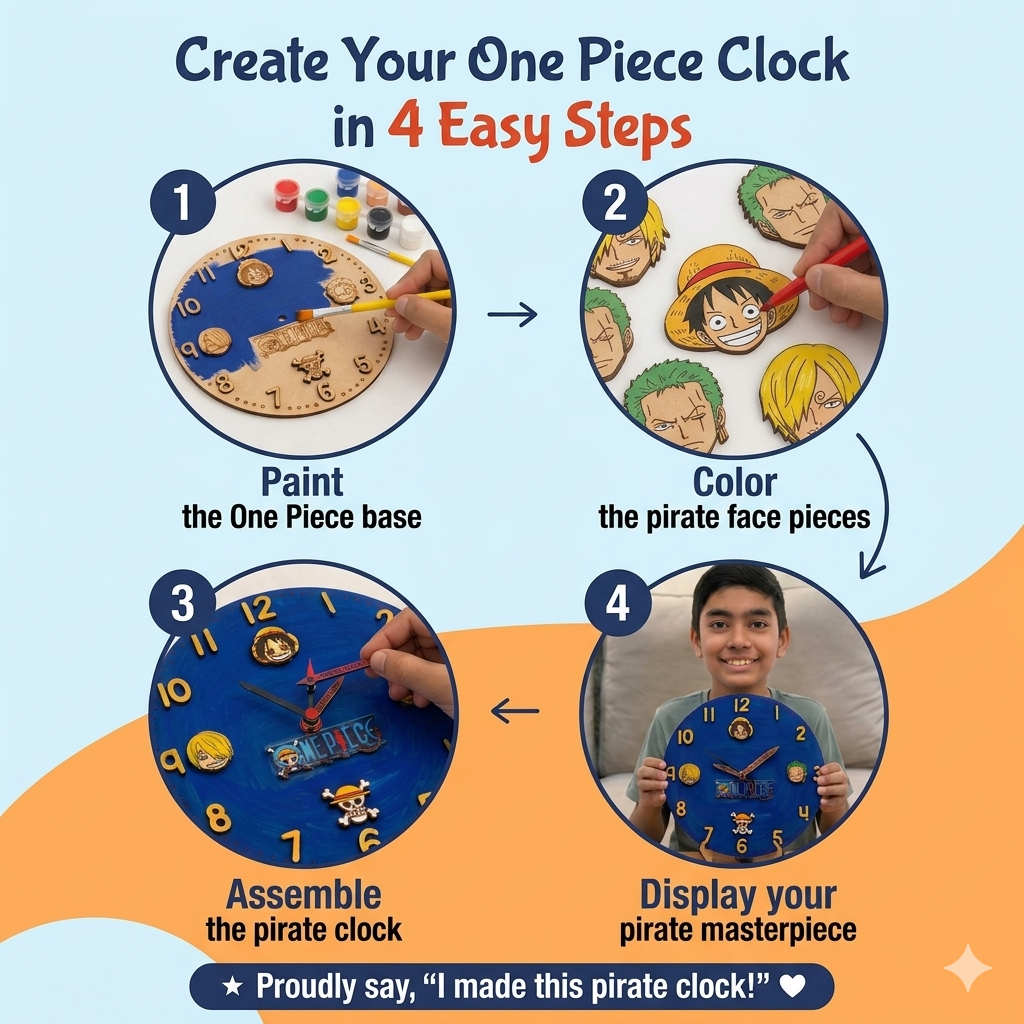 DIY One Piece Clock Kit for Kids | Paint Your Own Wooden Clock | SPLASH DIY by Splash Arts