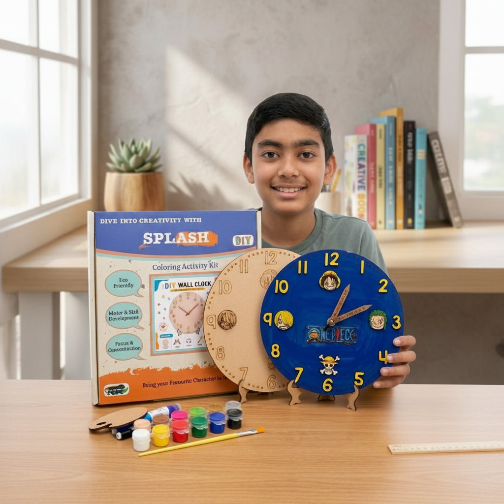 DIY One Piece Clock Kit for Kids | Paint Your Own Wooden Clock | SPLASH DIY by Splash Arts