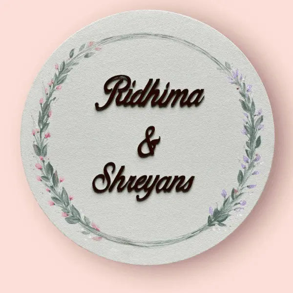 Pastel flower Nameplate - nameplate