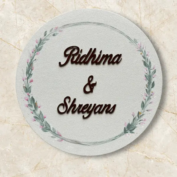 Pastel flower Nameplate - nameplate