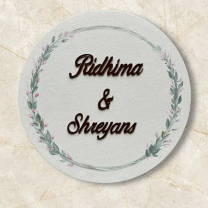 Pastel flower Nameplate - nameplate