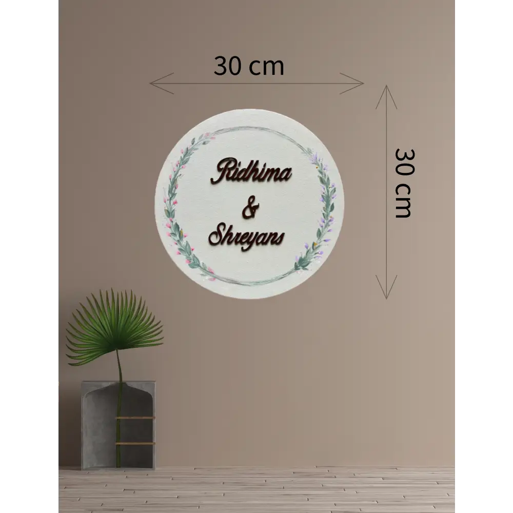 Pastel flower Nameplate - nameplate