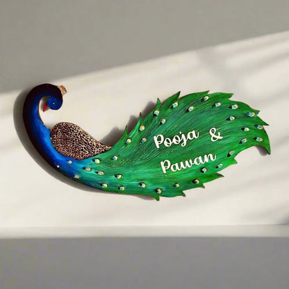 Peacock Nameplate - nameplate