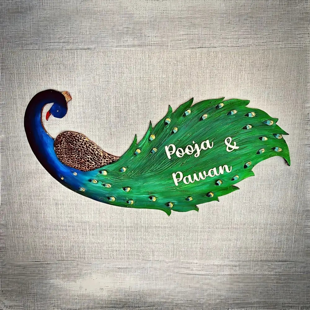 Peacock Nameplate - nameplate