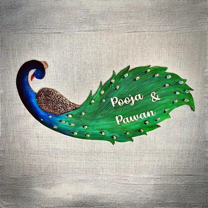 Peacock Nameplate - nameplate