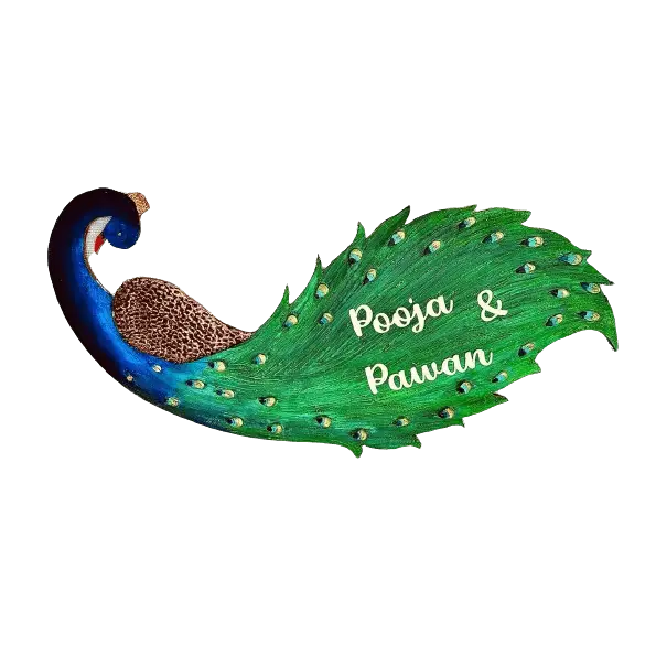 Peacock Nameplate - nameplate