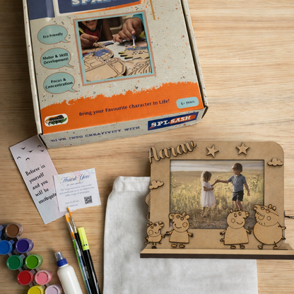 Peppa Pig DIY Photo Frame Kit for Kids | Paint Your Own Photo Frame Craft | SPLASH DIY by Splash Arts - photoframe
