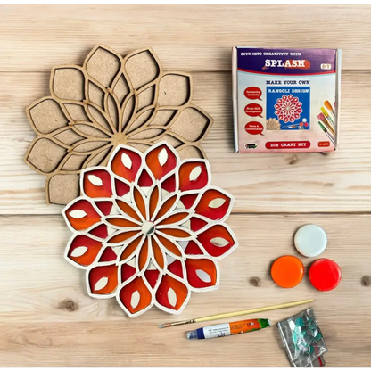 Petal Double Layered Rangoli Design DIY Kit I SPLASH DIY by Splash Arts