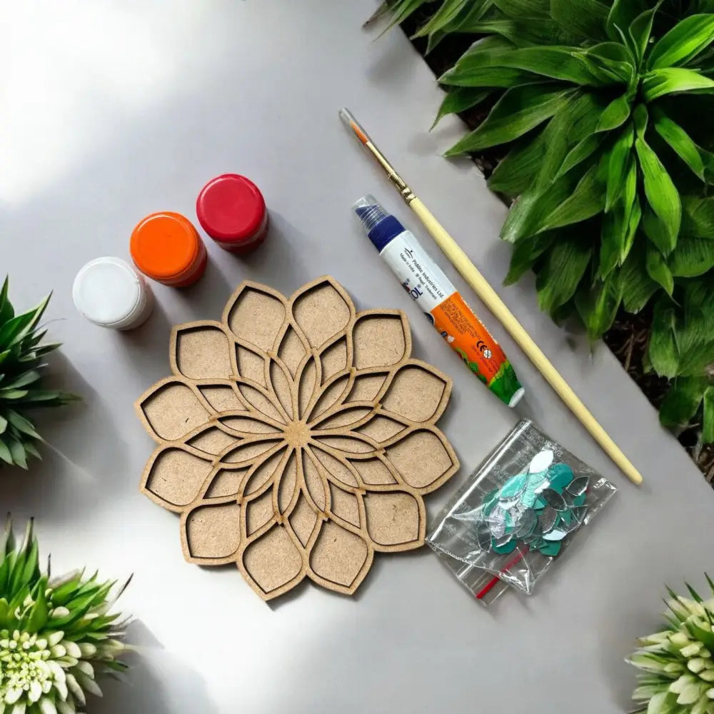 Petal Double Layered Rangoli Design DIY Kit I SPLASH DIY by Splash Arts