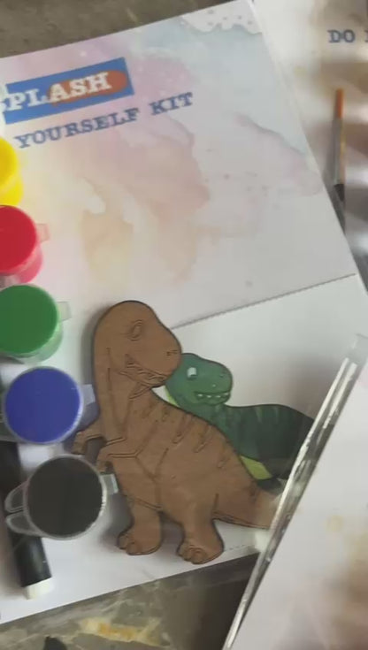 Dinosaur Fridge Magnet DIY Kit | Paint Your Own Fridge Magnet | SPLASH DIY by Splash Arts