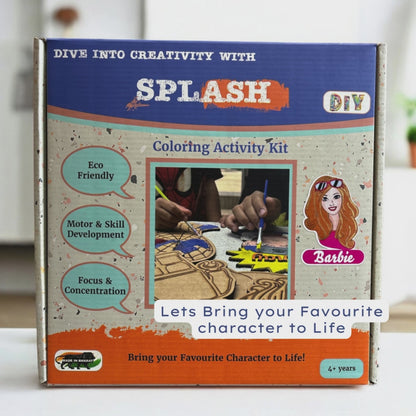 Barbie DIY Wood Painting Kit for Kids | Paint Your Own Barbie Craft Kit with Wooden Cutout & Keychains | SPLASH DIY by Splash Arts