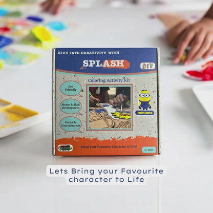 Minion DIY Kit I Paint Your Own 8 inch Wooden Car Craft Kit | SPLASH DIY by Splash Arts