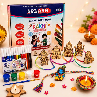 DIY Rakhi Celebration Kit – Paint, Create & Celebrate! Make this Raksha Bandhan extra special with the DIY Rakhi Celebration Kit! 