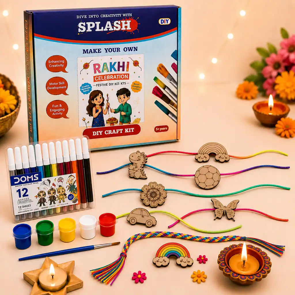 DIY Rakhi Celebration Kit – Paint, Create & Celebrate! Make this Raksha Bandhan extra special with the DIY Rakhi Celebration Kit! 