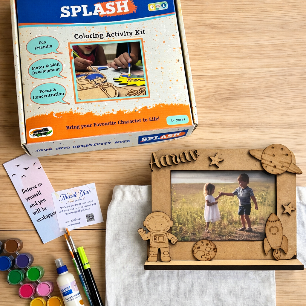 Space DIY Photo Frame Kit for Kids | Paint Your Own Photo Frame | SPLASH DIY by Splash Arts - photoframe