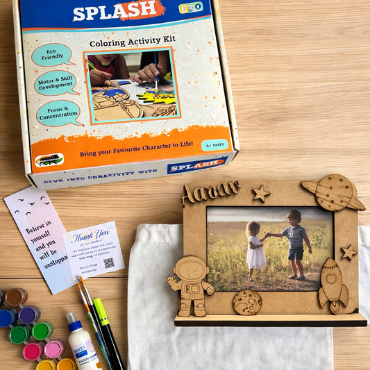 Space DIY Photo Frame Kit for Kids | Paint Your Own Photo Frame | SPLASH DIY by Splash Arts - photoframe
