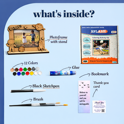 Space DIY Photo Frame Kit for Kids | Paint Your Own Photo Frame | SPLASH DIY by Splash Arts - photoframe
