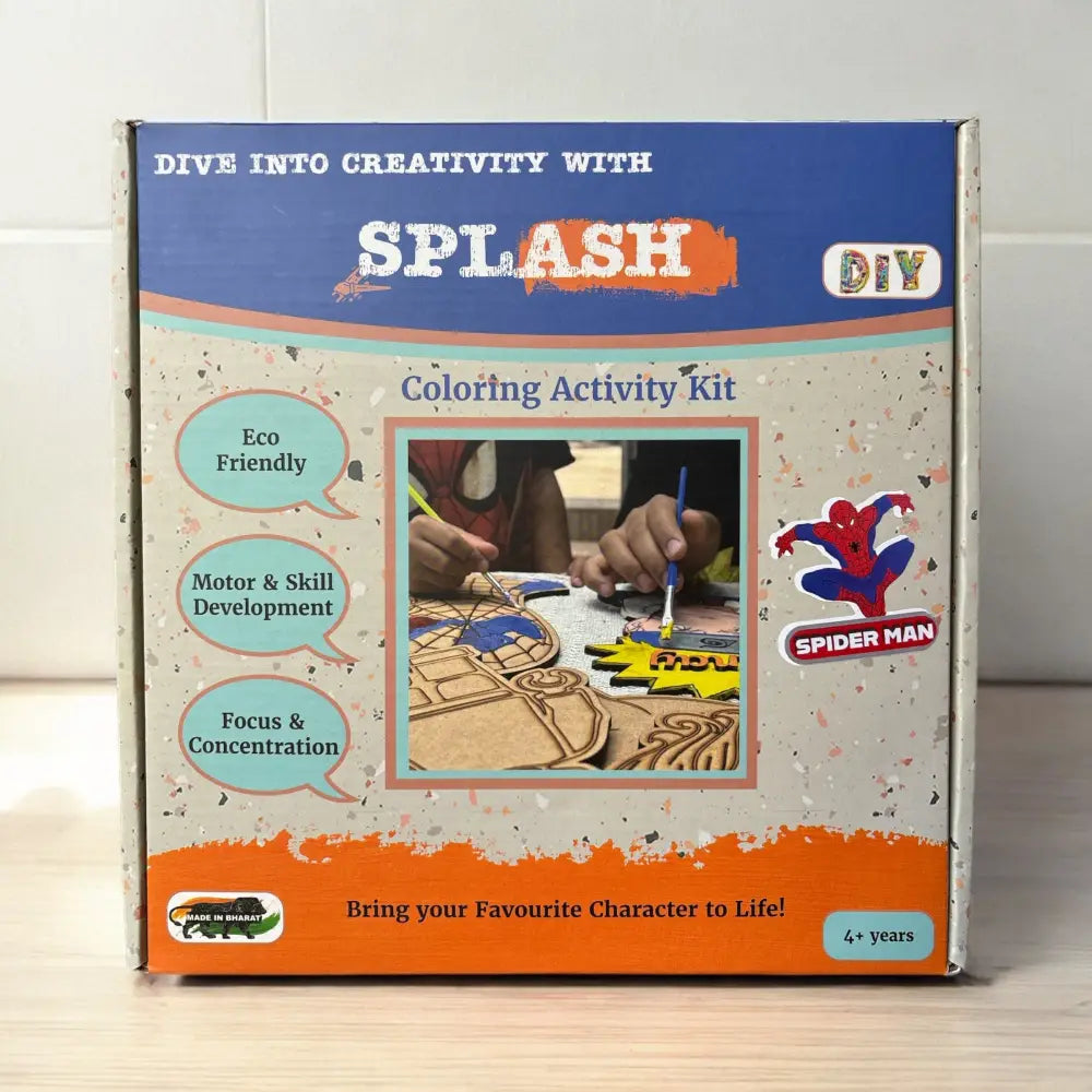Spiderman DIY kit |Paint Your Own Wooden Craft Kit for Kids | SPLASH DIY by Splash Arts India