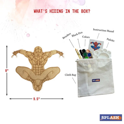 Spiderman DIY kit |Paint Your Own Wooden Craft Kit for Kids | SPLASH DIY by Splash Arts India