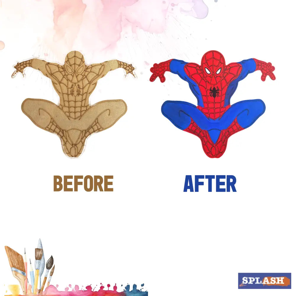 Spiderman DIY kit |Paint Your Own Wooden Craft Kit for Kids | SPLASH DIY by Splash Arts India