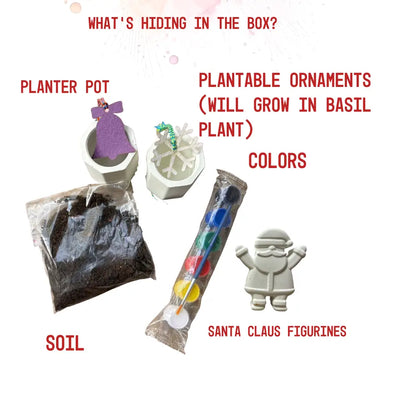 SPLASH DIY Christmas Plantable Ornament & Santa Figurine Coloring Kit - Festival