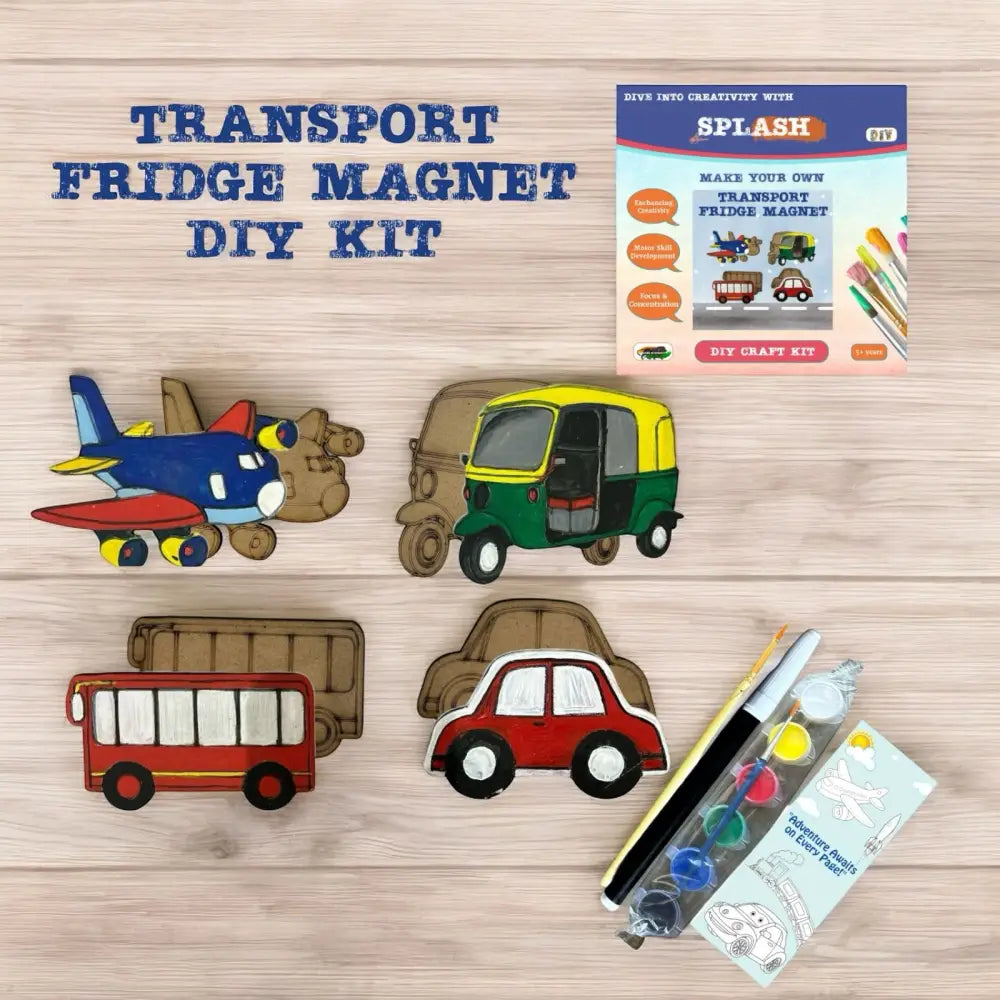 Transport Fridge Magnet DIY Kit |Paint Your Own Fridge Magnet | SPLASH DIY by Splash Arts - 1 - Fridge